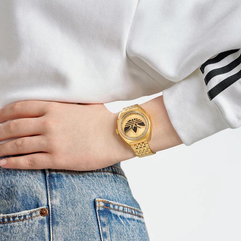 Adidas Originals Edition One Unisex Gold Watch - Image 6