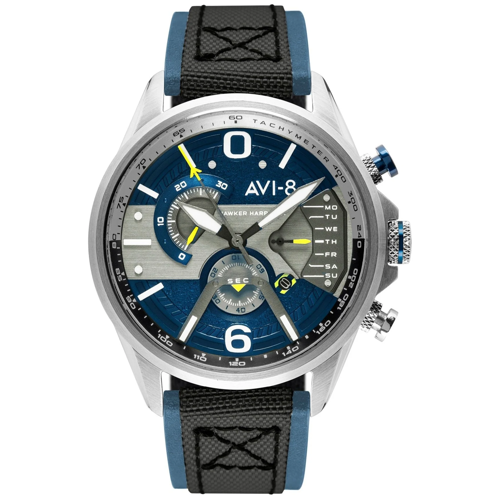 AVI-8 Admiral Blue Steel Hawker Harrier Chronograph Watch