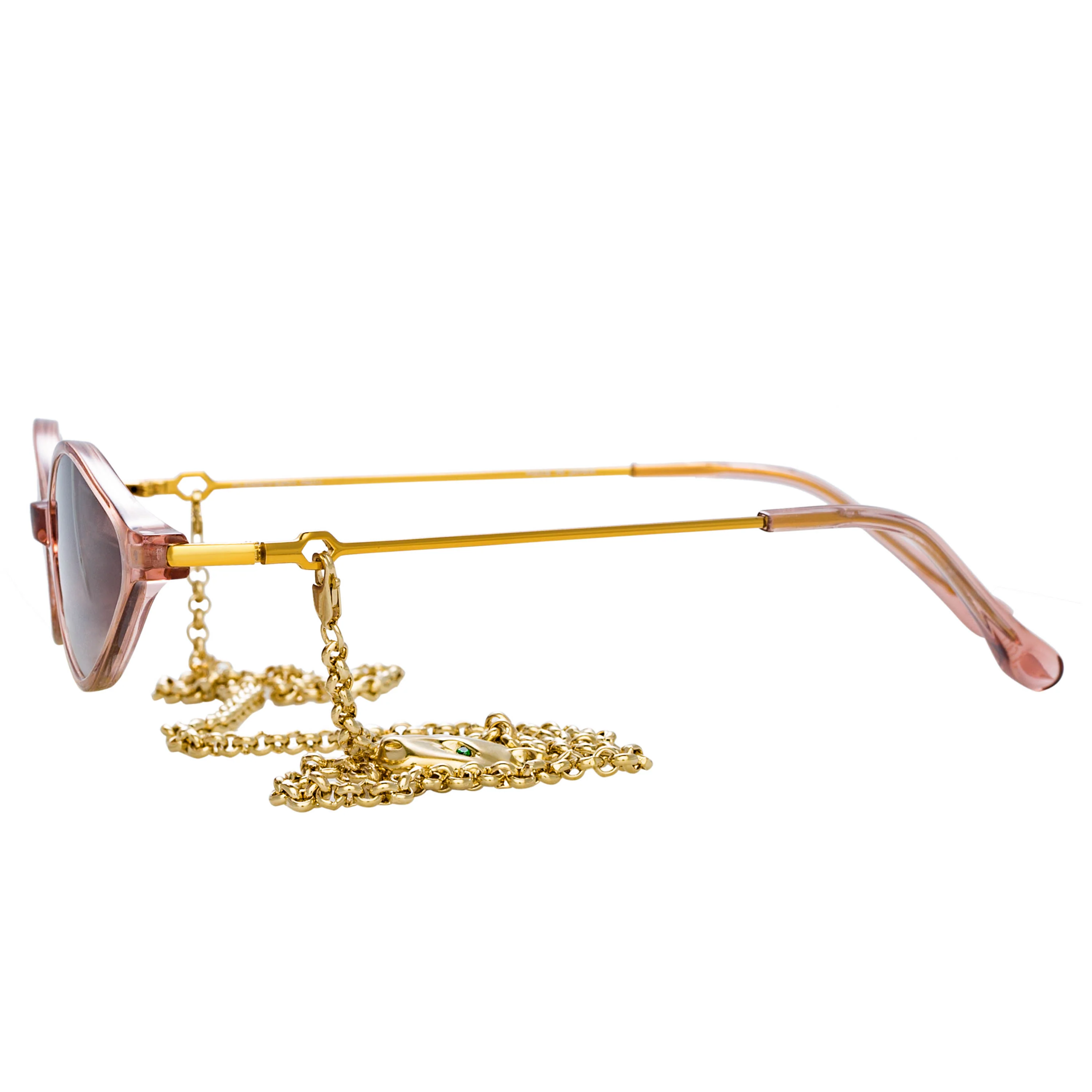 Alessandra Rich Ladies Angular Brown Sunglasses - Image 3