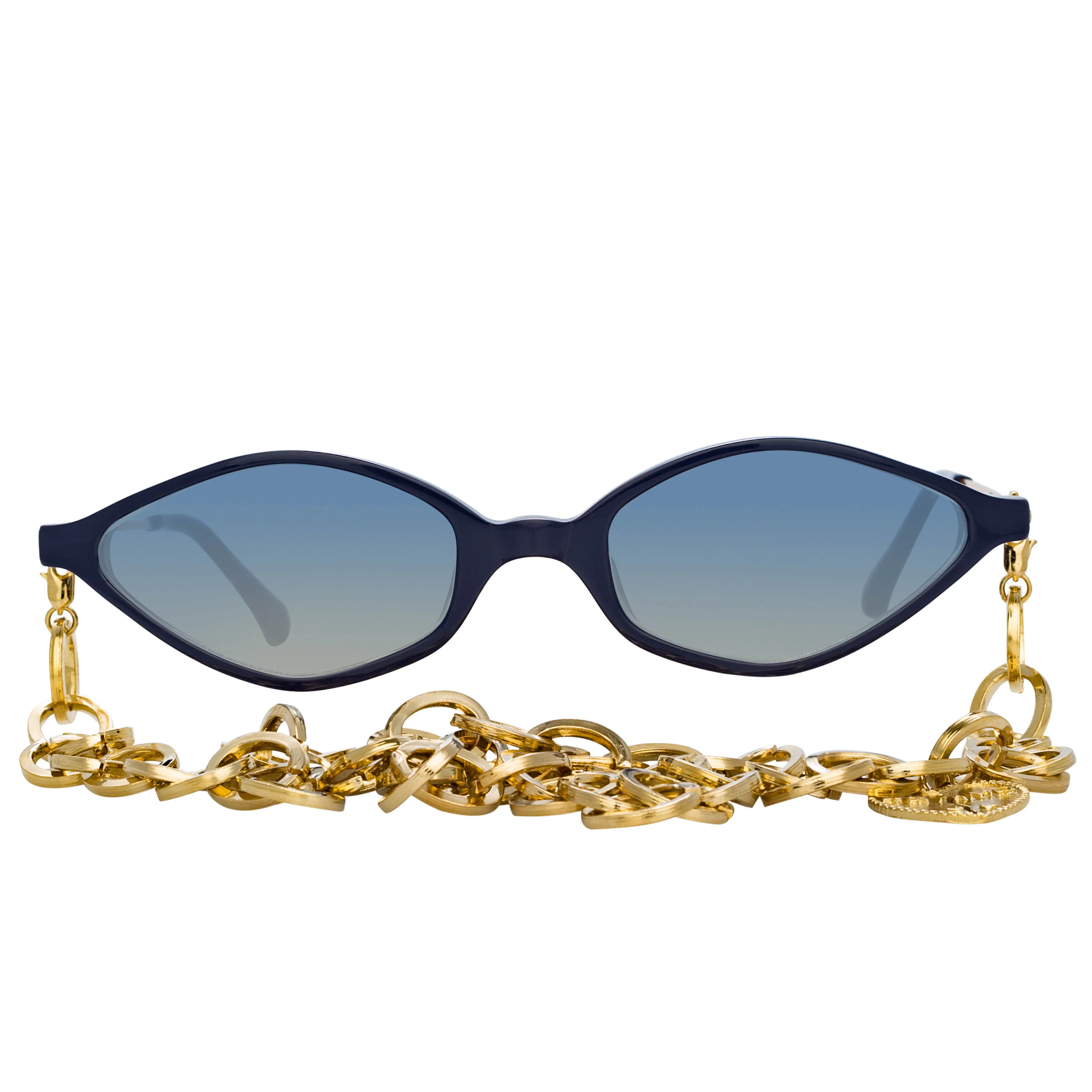 Alessandra Rich Ladies Cat Eye Blue Sunglasses - Image 3
