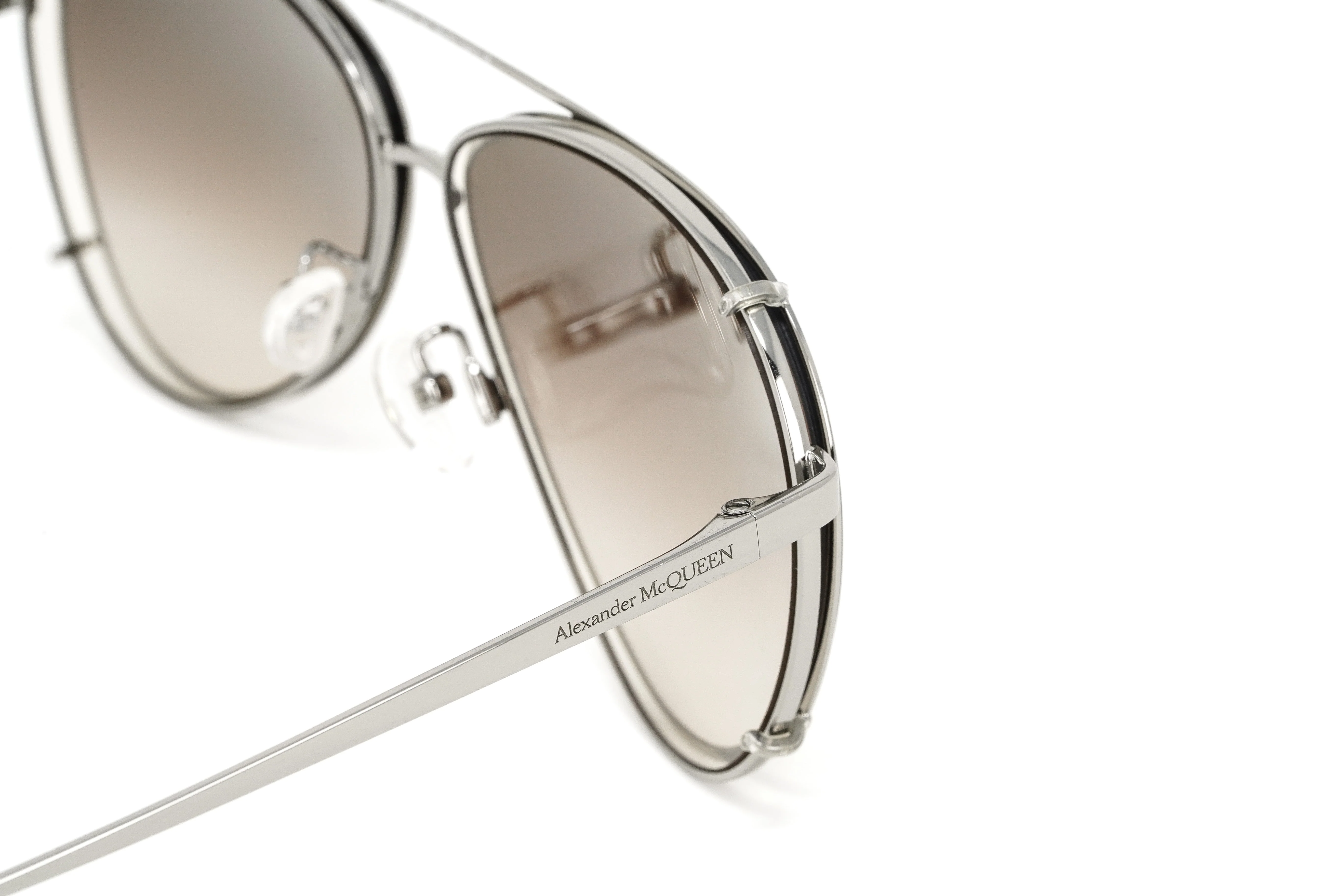 Alexander McQueen Unisex Sunglasses Pilot Bronze - Image 7