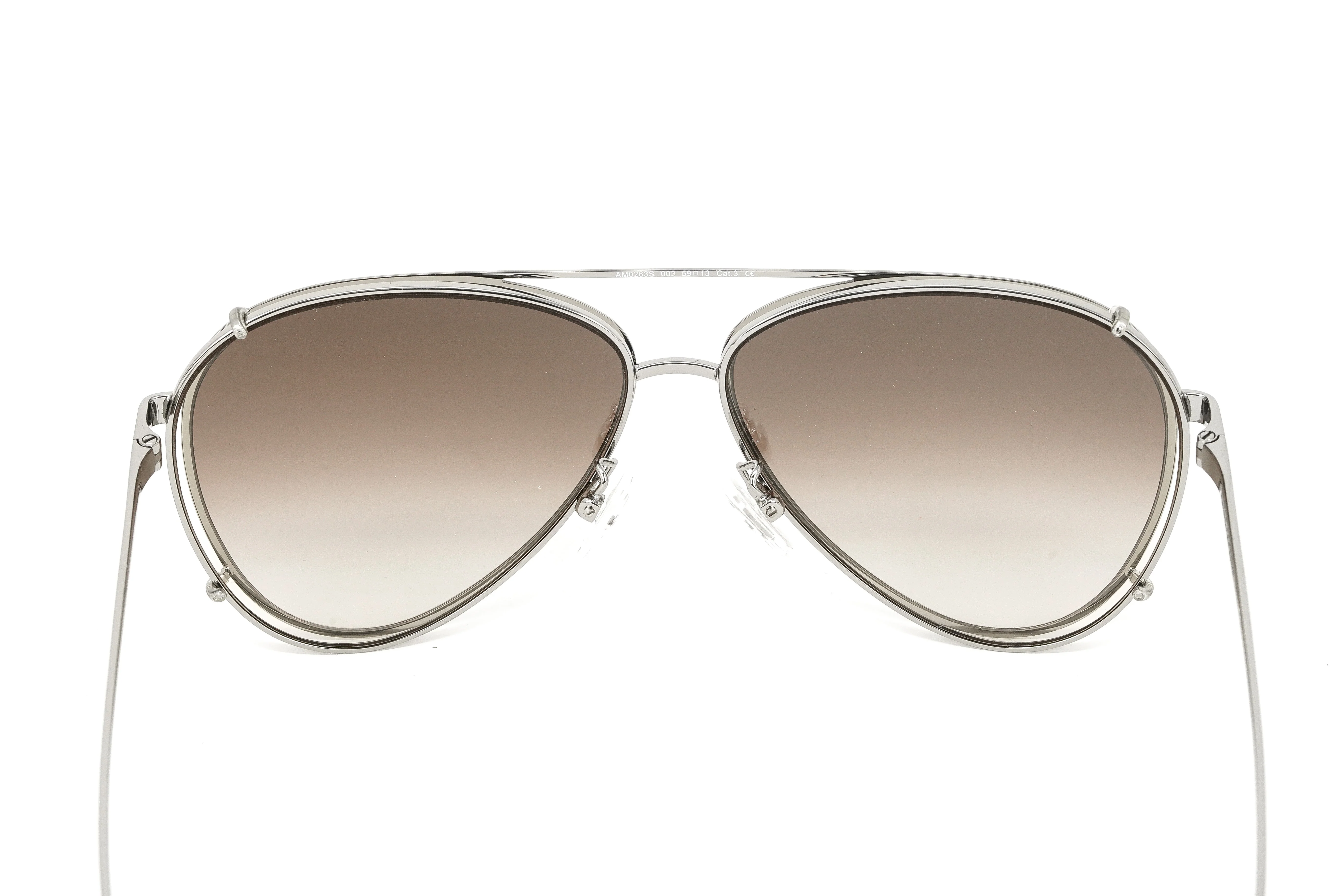 Alexander McQueen Unisex Sunglasses Pilot Bronze - Image 8
