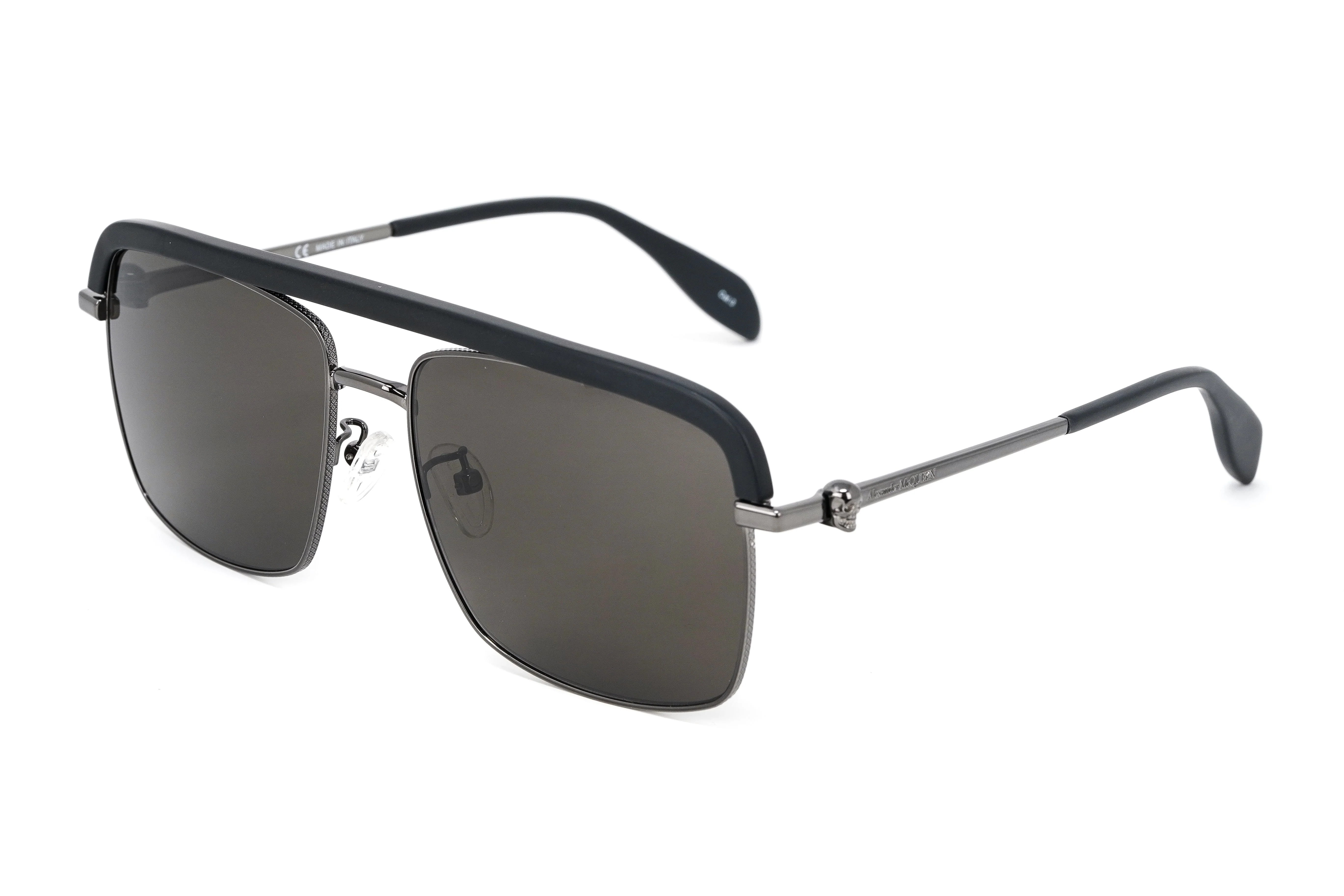 Alexander McQueen Men's Sunglasses Browline Grey/Black - Image 3