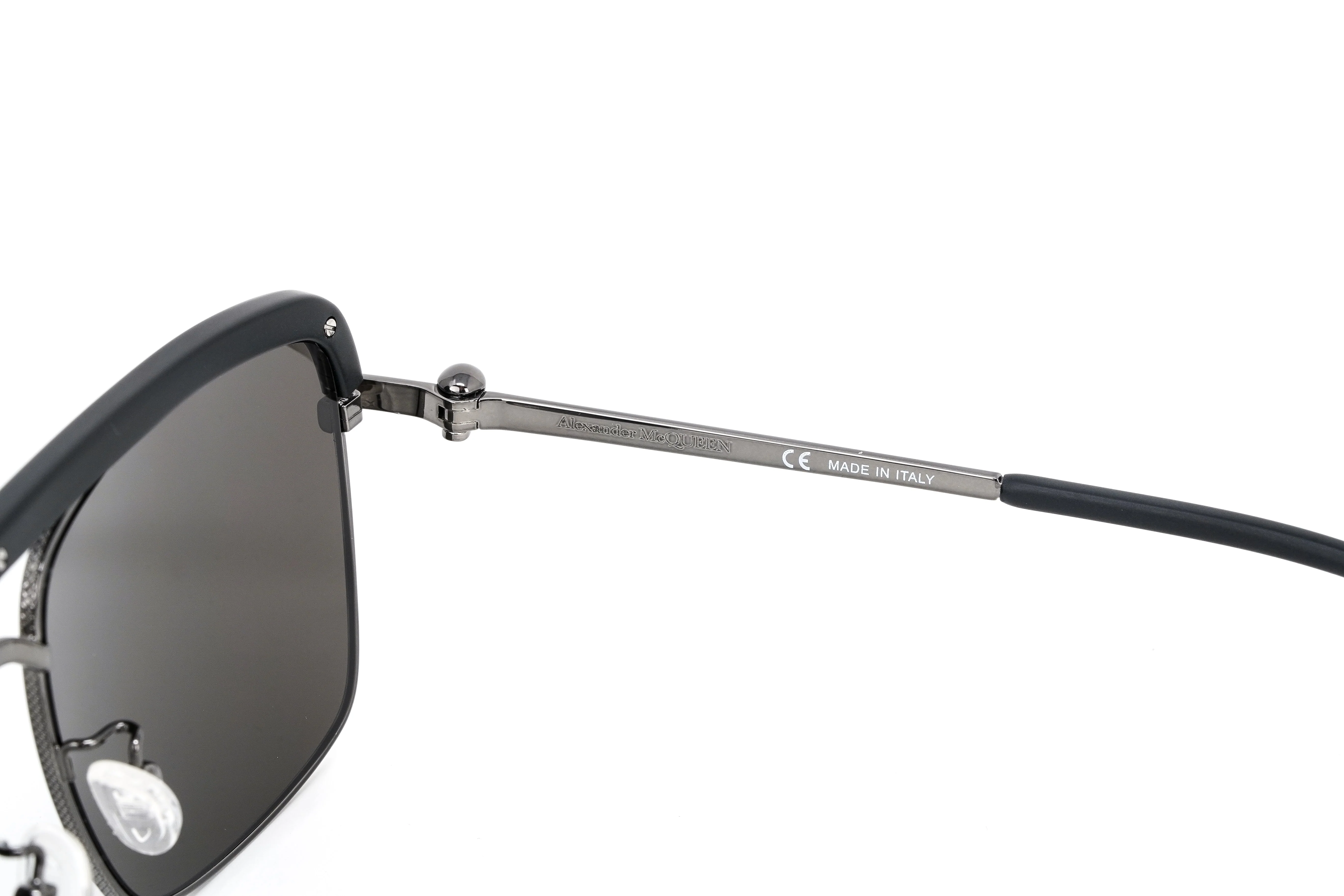 Alexander McQueen Men's Sunglasses Browline Grey/Black - Image 4