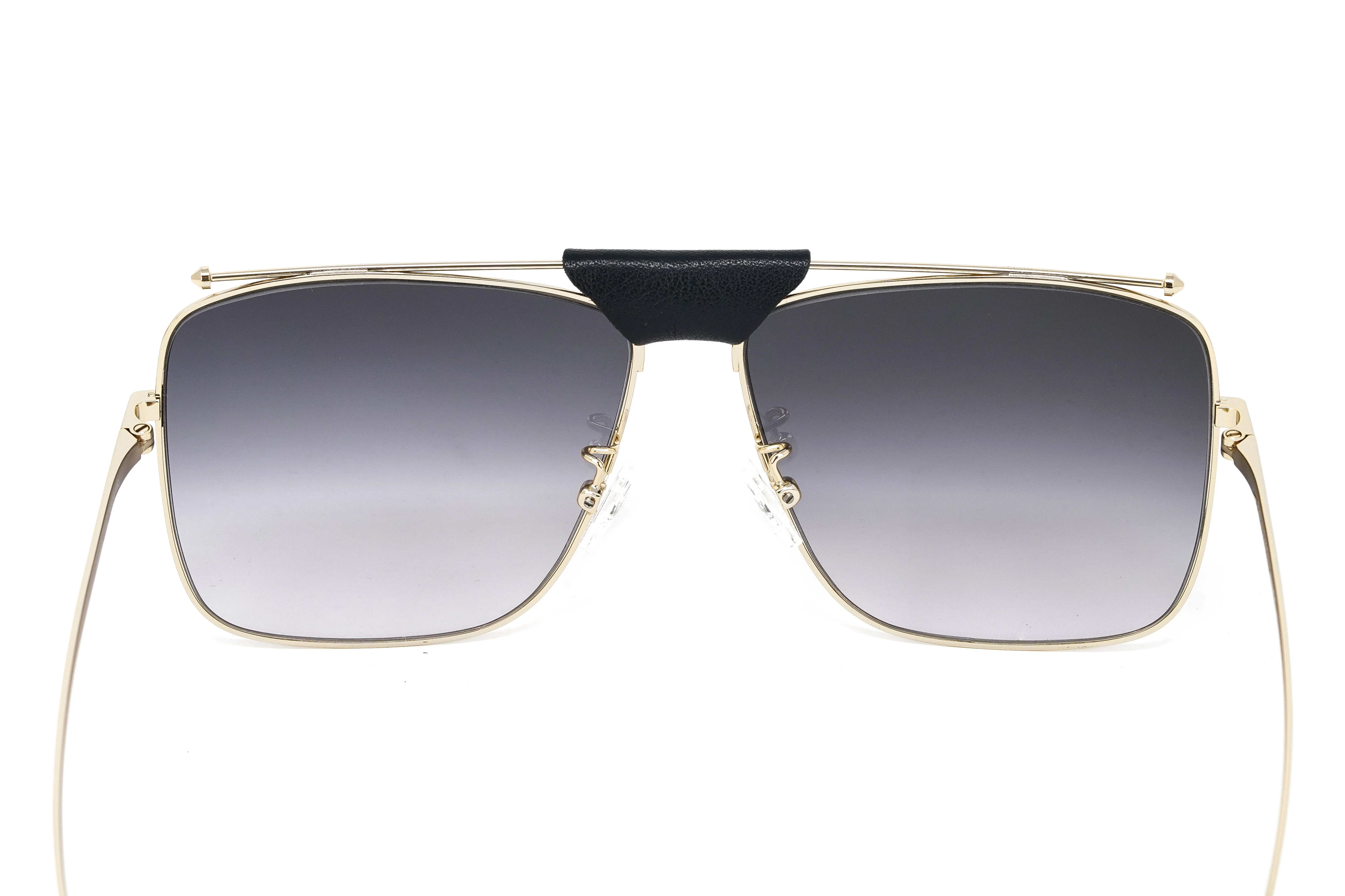 Alexander McQueen Unisex Sunglasses Browline Gold - Image 9