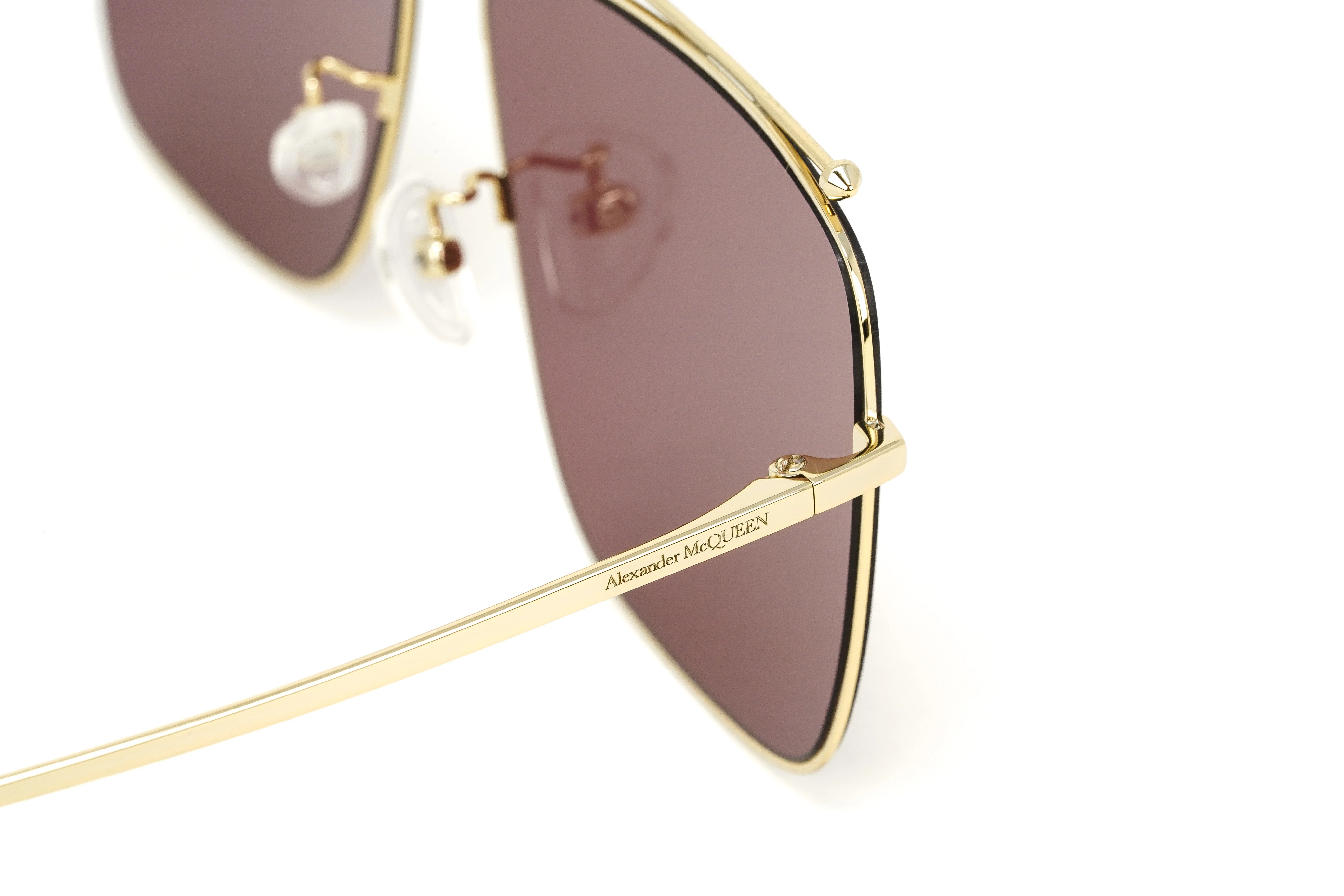 Alexander McQueen Unisex Sunglasses Browline Red - Image 5
