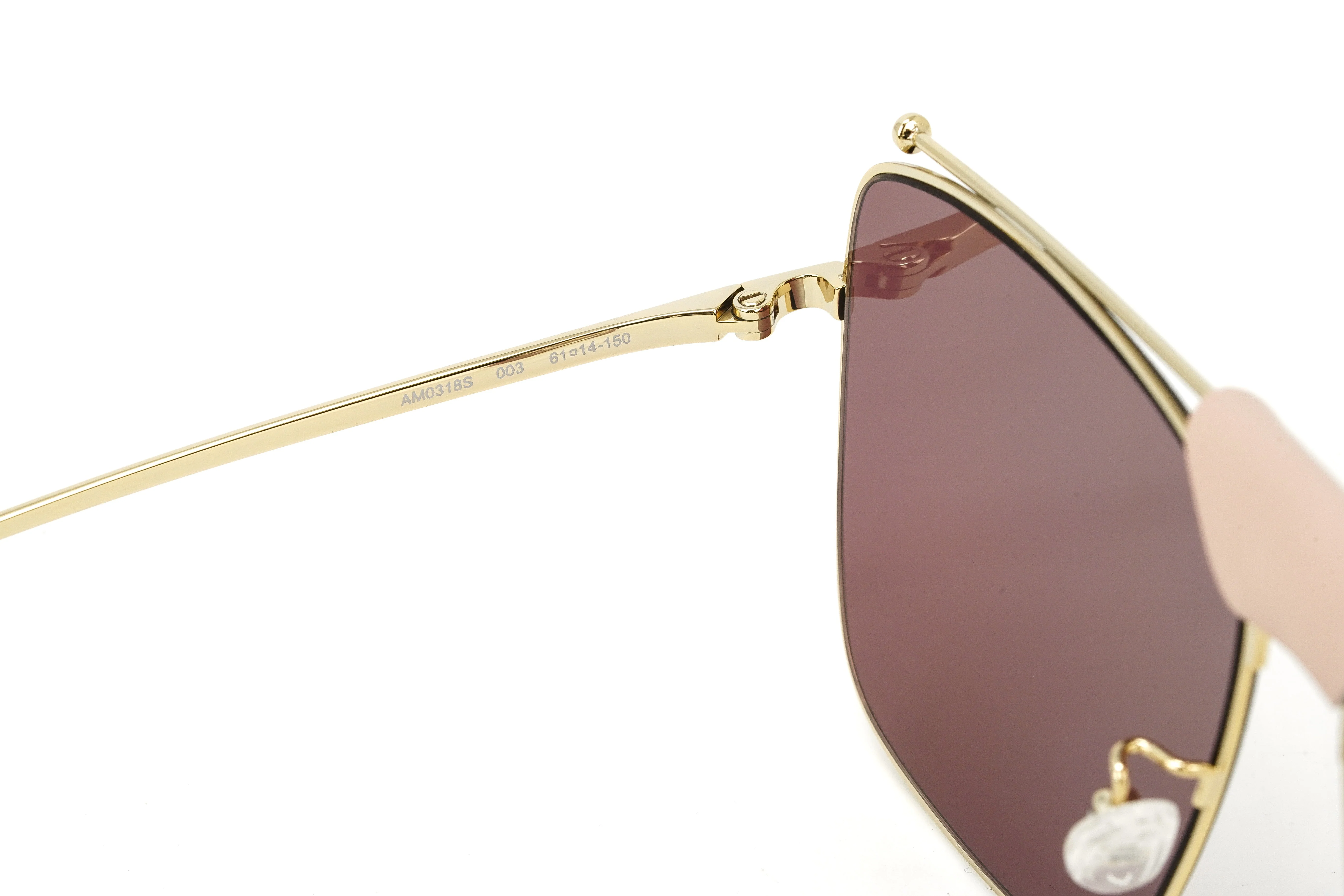 Alexander McQueen Unisex Sunglasses Browline Red - Image 6