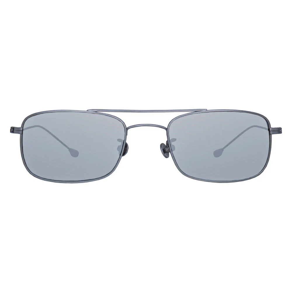 Ann Demeulemeester Sunglasses Rectangular Antique Aviator White Gold & Silver Mirror - Image 2
