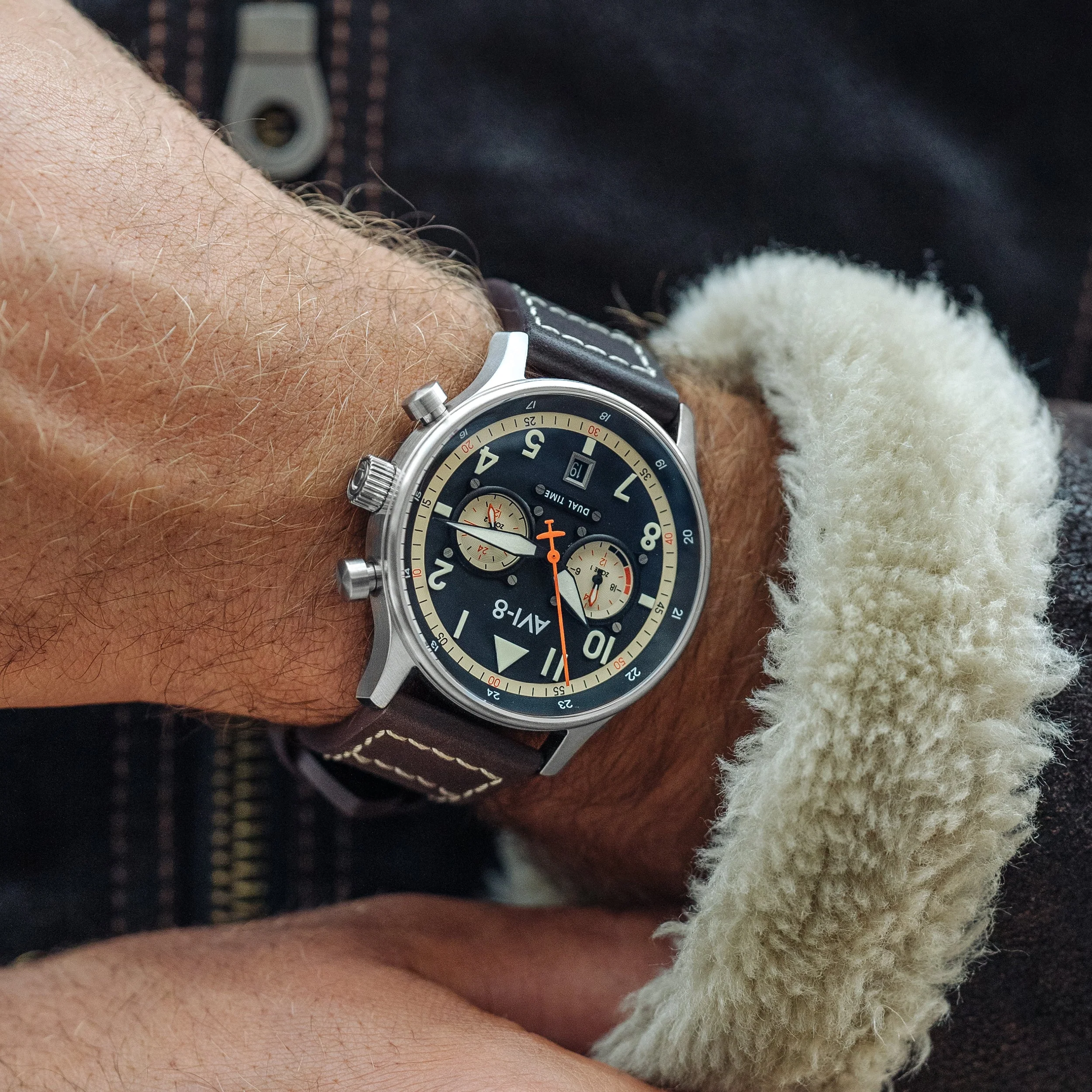AVI-8 Carey Dual Time Manston Watch - Image 4