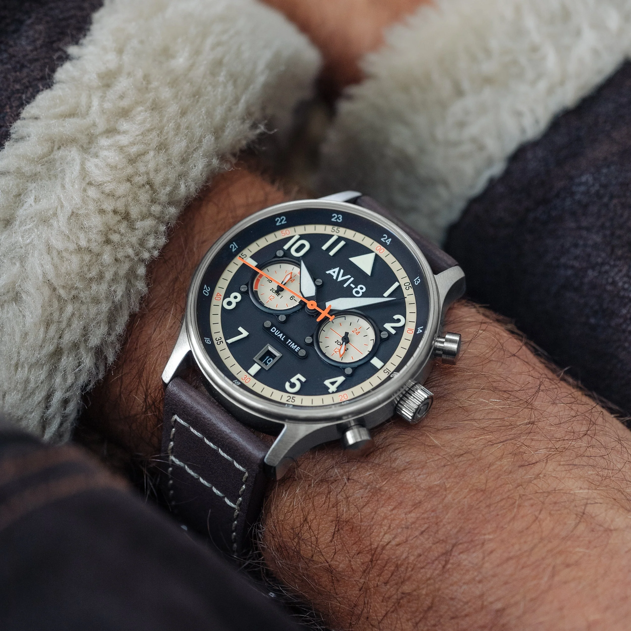 AVI-8 Carey Dual Time Manston Watch - Image 6