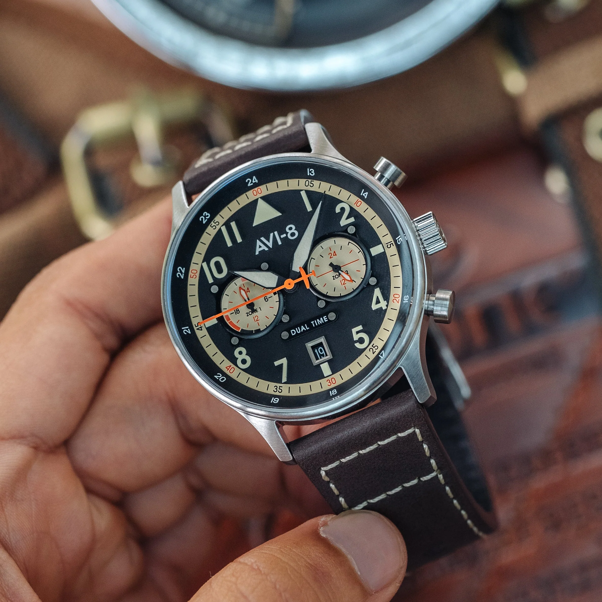 AVI-8 Carey Dual Time Manston Watch - Image 7