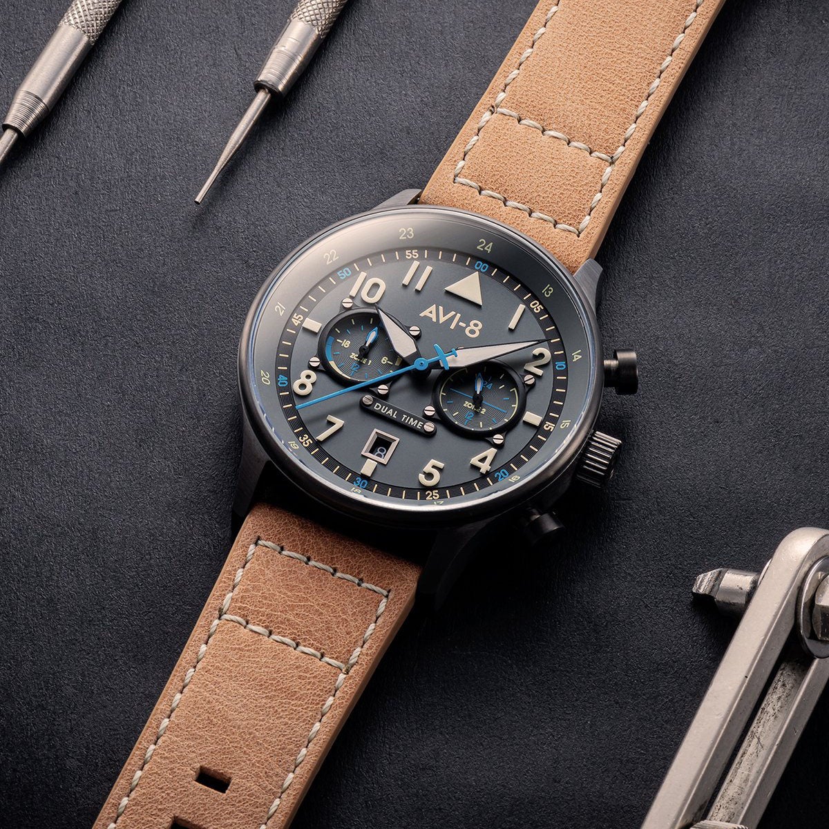 AVI-8 Carey Dual Time Orissa Watch - Image 3