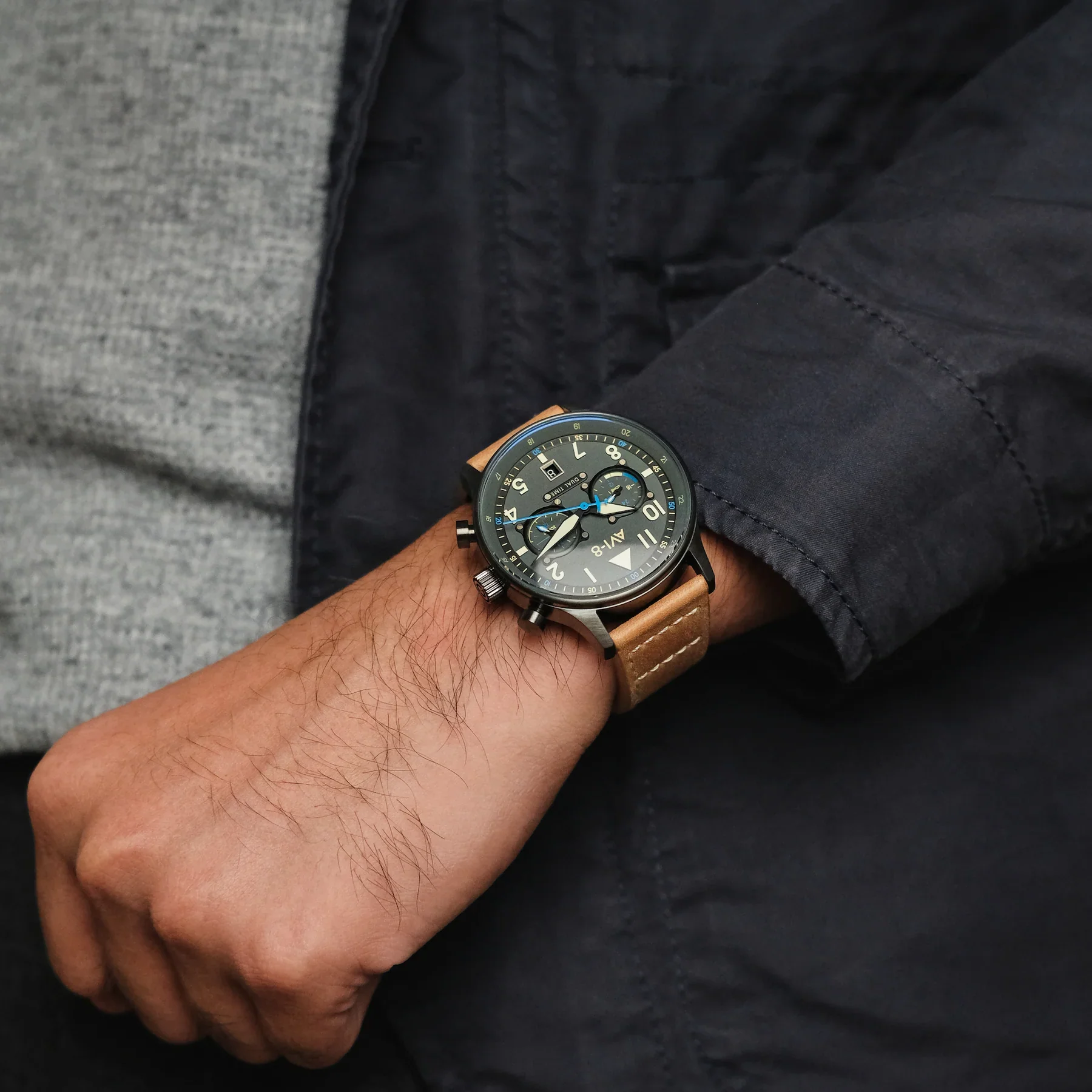 AVI-8 Carey Dual Time Orissa Watch - Image 7