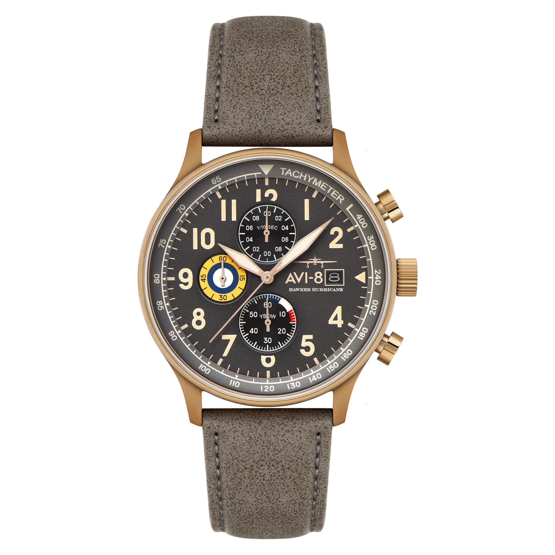 AVI-8 Hawker Hurricane Men's Gold Grey Chronograph Watch