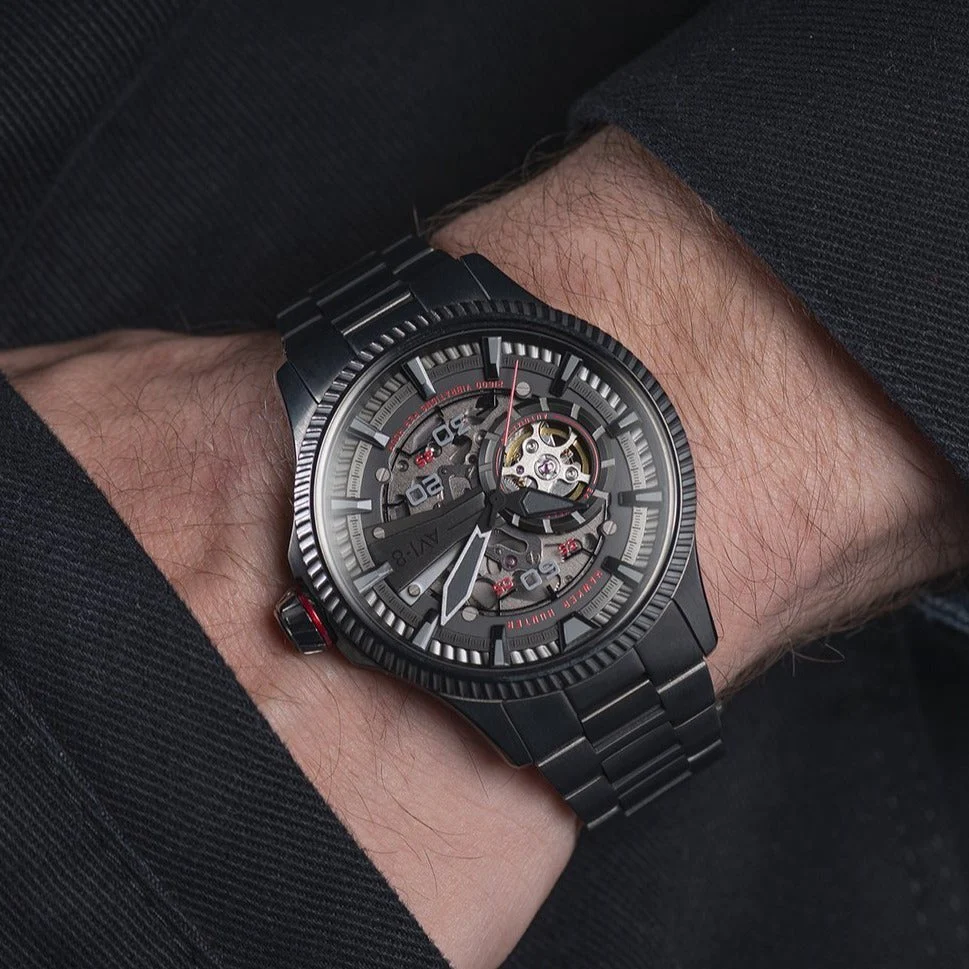 AVI-8 Men's Black Arrows Hawker Hunter Avon Watch - Image 2