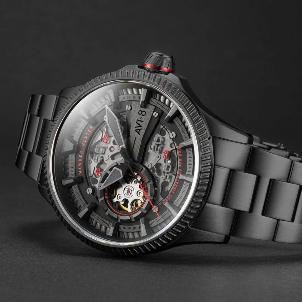 AVI-8 Men's Black Arrows Hawker Hunter Avon Watch - Image 4