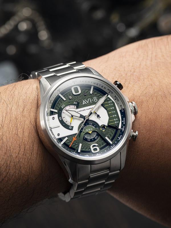AVI-8 Men's Green Hawker Hunter Chronograph Watch - Image 2