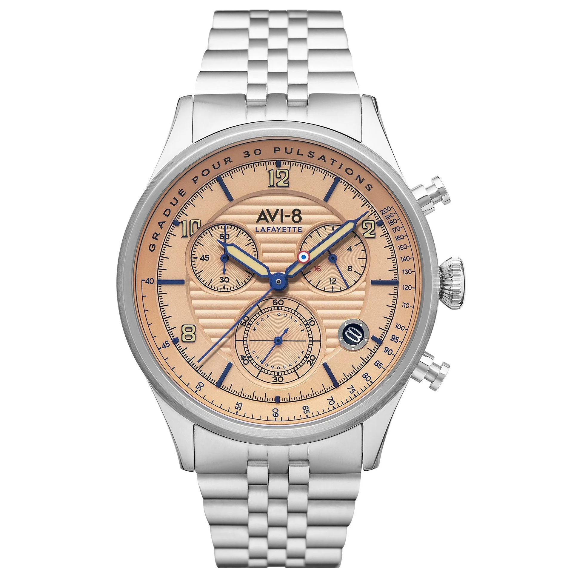AVI-8 Men's Salmon Flyboy Chronograph Watch