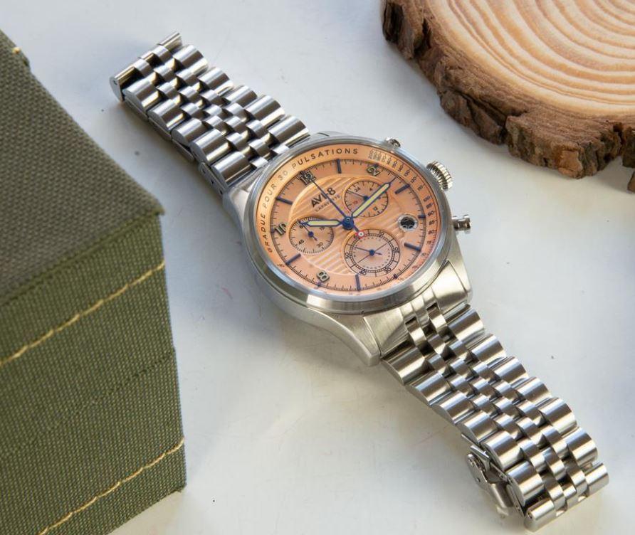 AVI-8 Men's Salmon Flyboy Chronograph Watch - Image 2