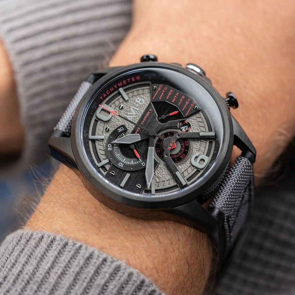 AVI-8 Men's Stealth Black Hawker Harrier II Watch - Image 2