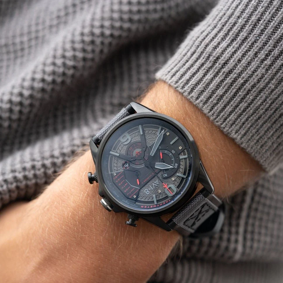 AVI-8 Men's Stealth Black Hawker Harrier II Watch - Image 3