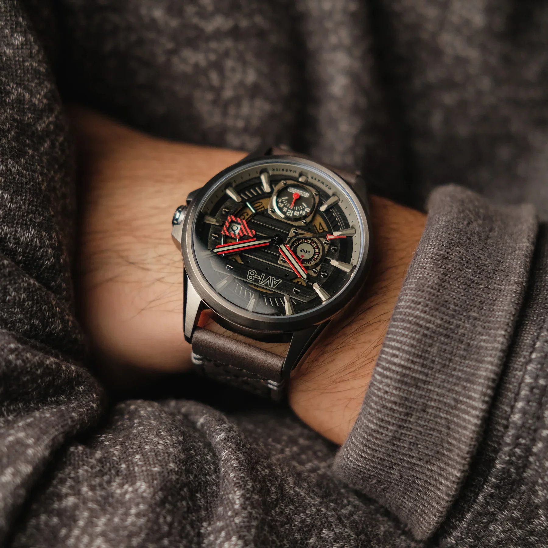 AVI-8 Hawker Harrier Farley Black Men's Watch - Image 6