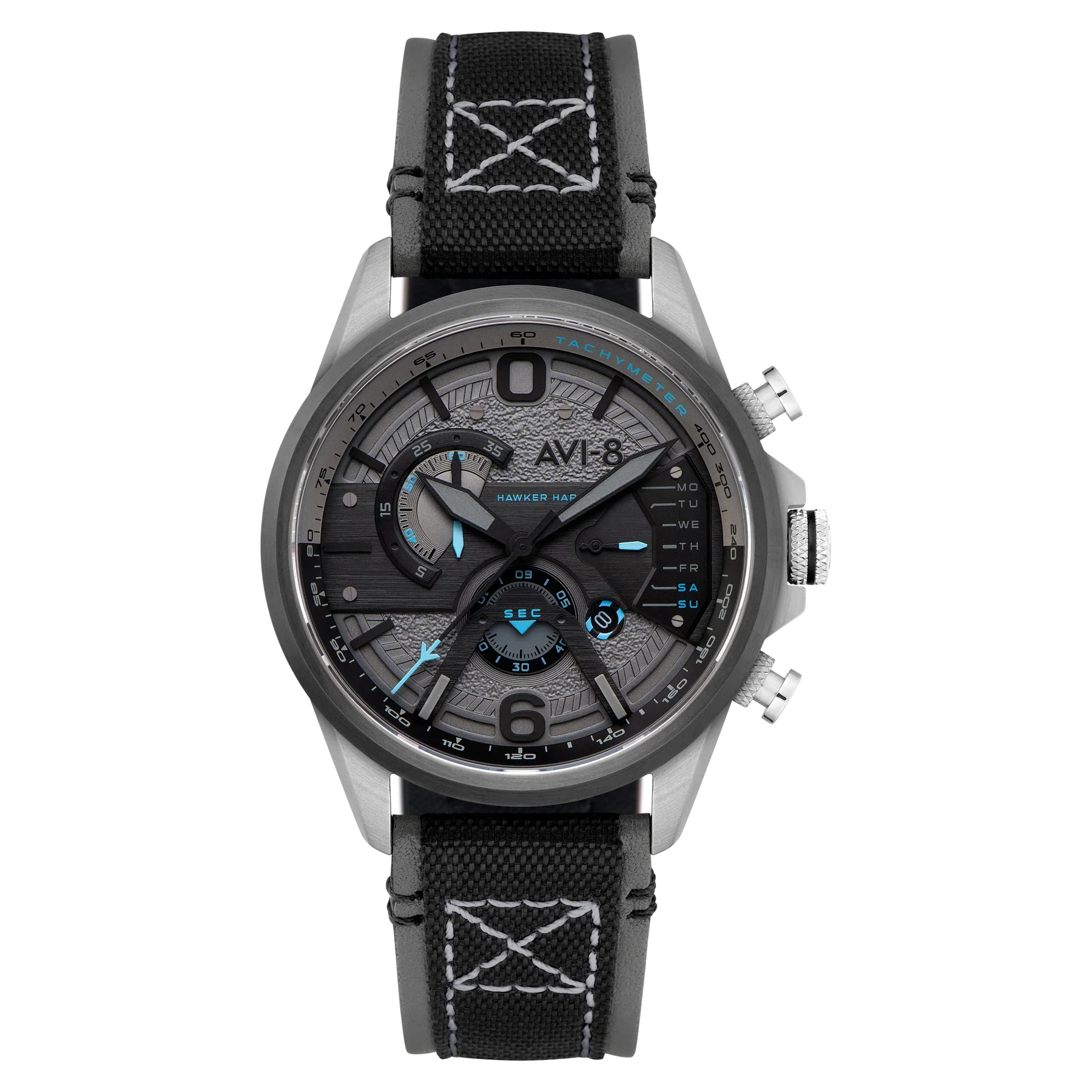 AVI-8 Watch Hawker Harrier Retrograde Chronograph Mens Smoke Grey