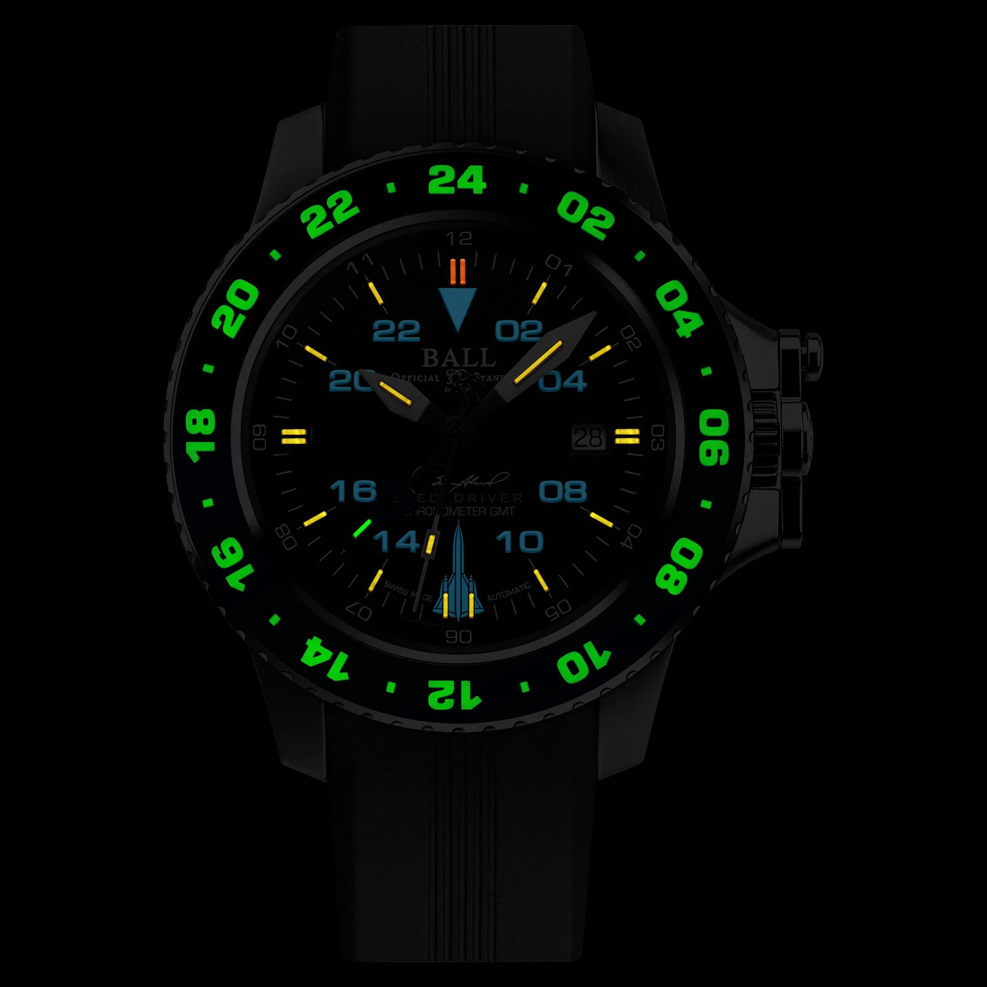 Ball Engineer Hydrocarbon AeroGMT Sled Driver Men's Black Watch - Image 4
