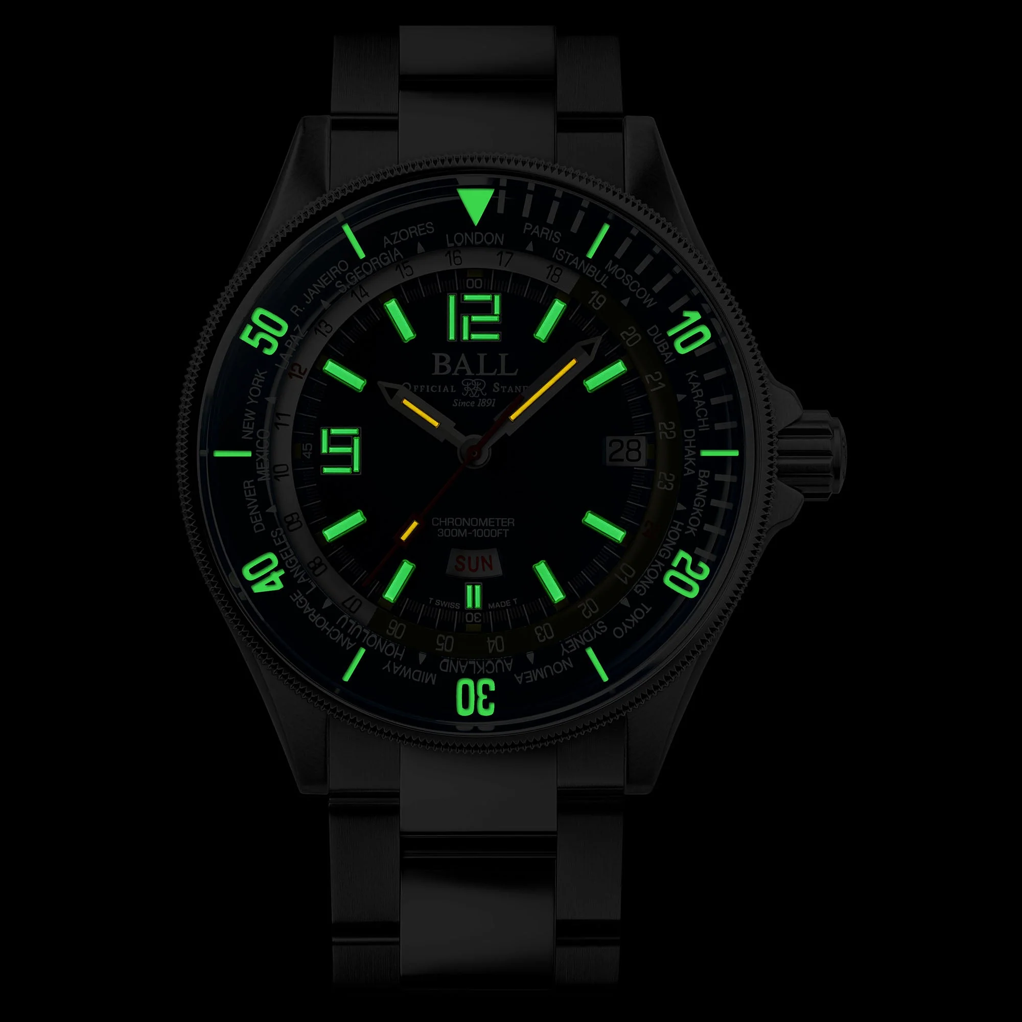 Ball Engineer Master II Diver Worldtime Men's Blue Watch - Image 2
