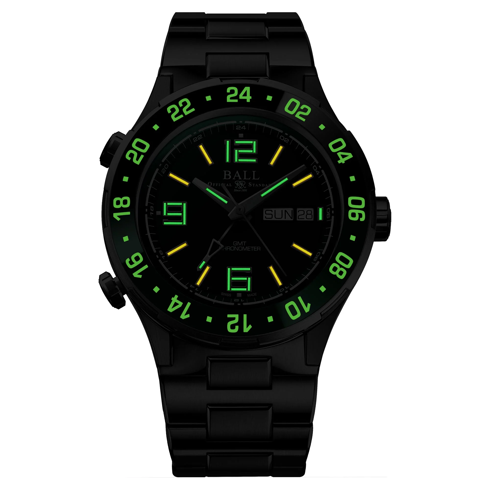 Ball Roadmaster Marine GMT Men's Green Watch - Image 2