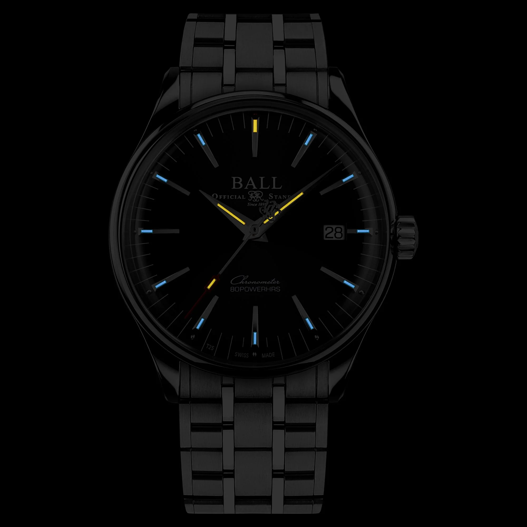 Ball Trainmaster Manufacture 80 Hours Men's Black Watch - Image 2