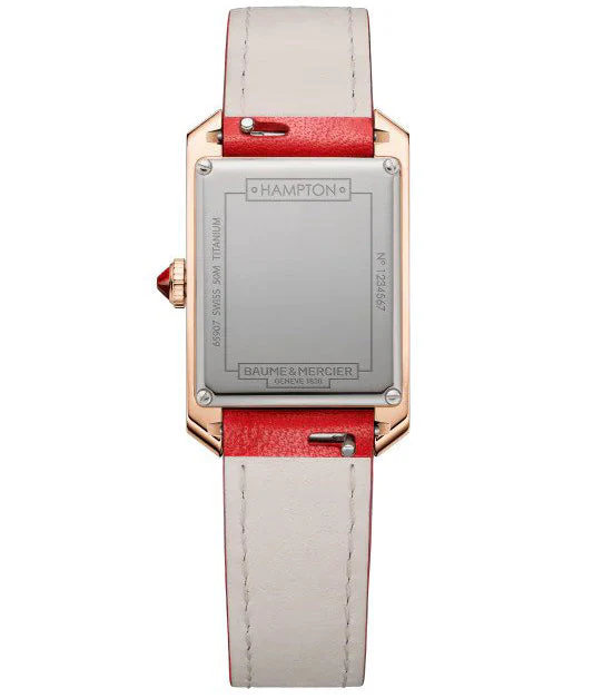 Baume & Mercier Ladies Red Hampton Watch 10628 - Image 2