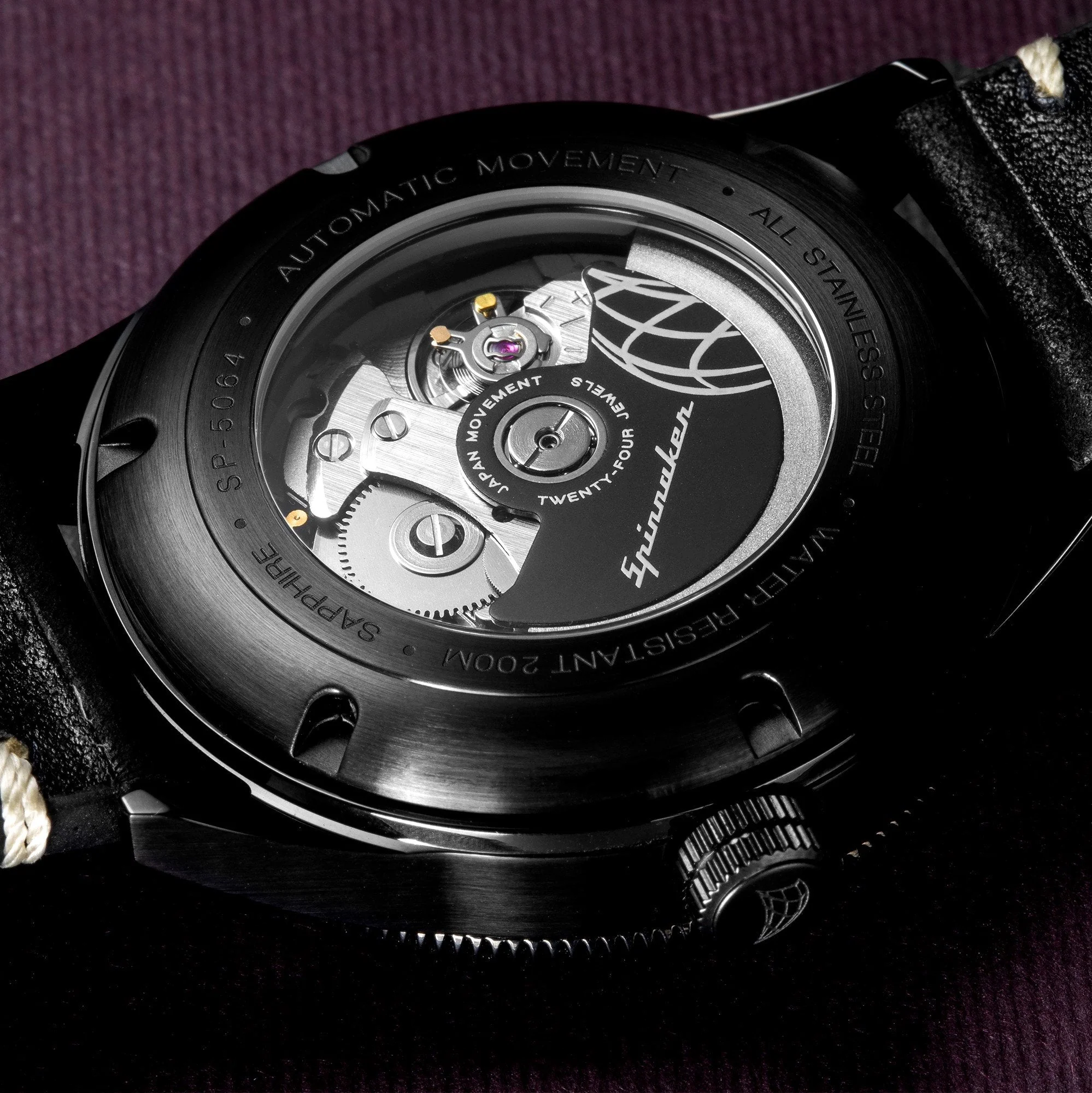 Spinnaker Men's Black Cahill Watch - Image 2