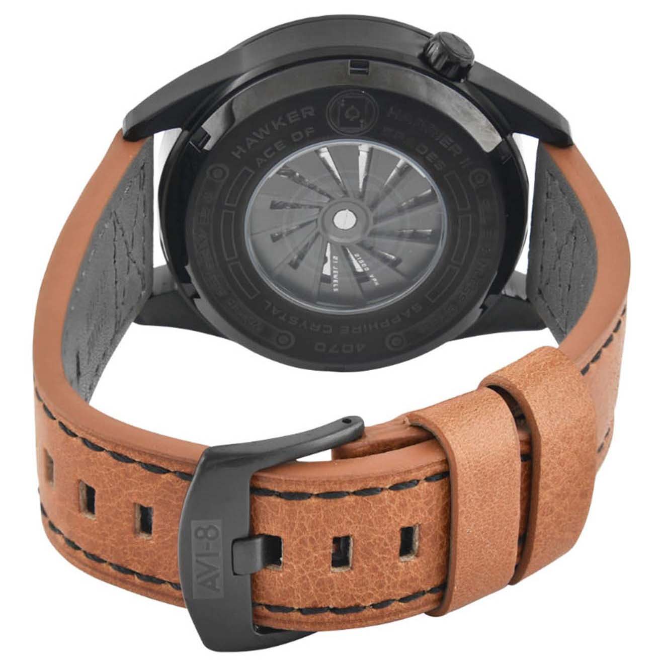 AVI-8 Black Insignia Yellow Hawker Harrier II Chronograph Watch - Image 4