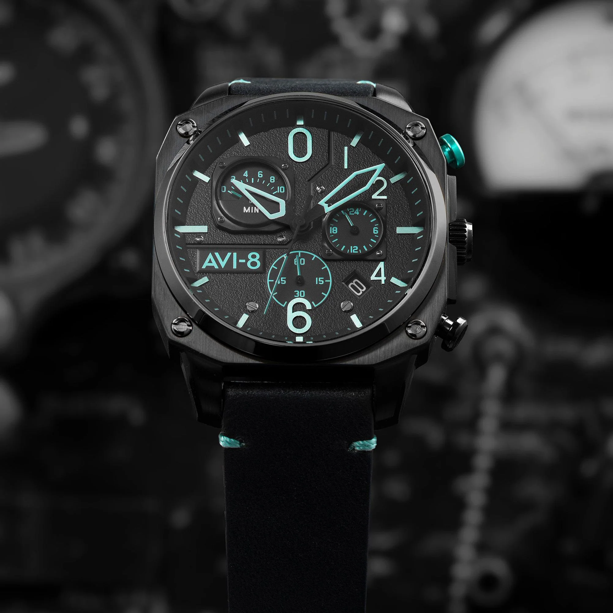 AVI-8 Blue Diamond Hawker Hunter Chronograph Watch - Image 7
