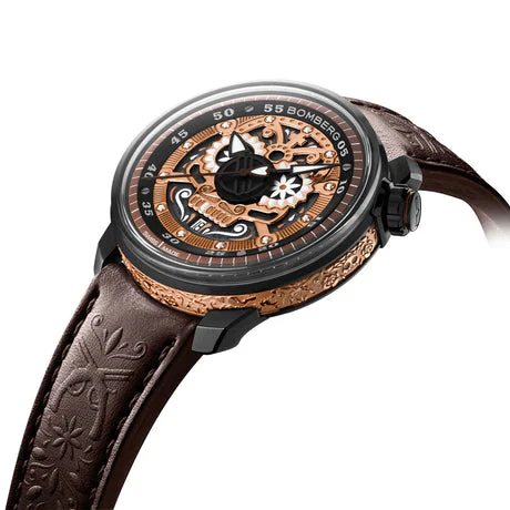 Bomberg BB-01 Automatic Mariachi Skull Men's Brown Watch - Image 2