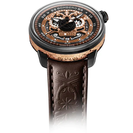 Bomberg BB-01 Automatic Mariachi Skull Men's Brown Watch - Image 3