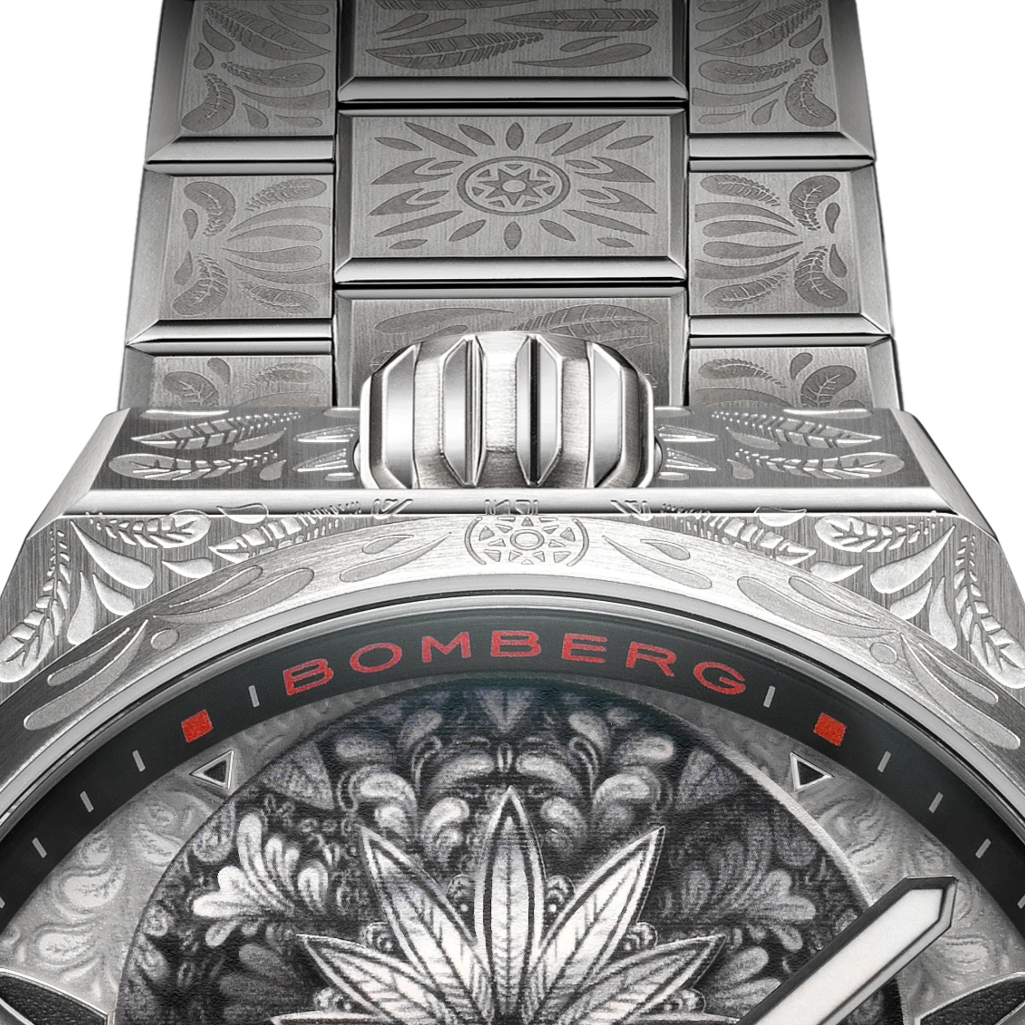 Bomberg Bolt-68 Neo Tattooed Cancun Skull Limited Edition Silver Watch - Image 6