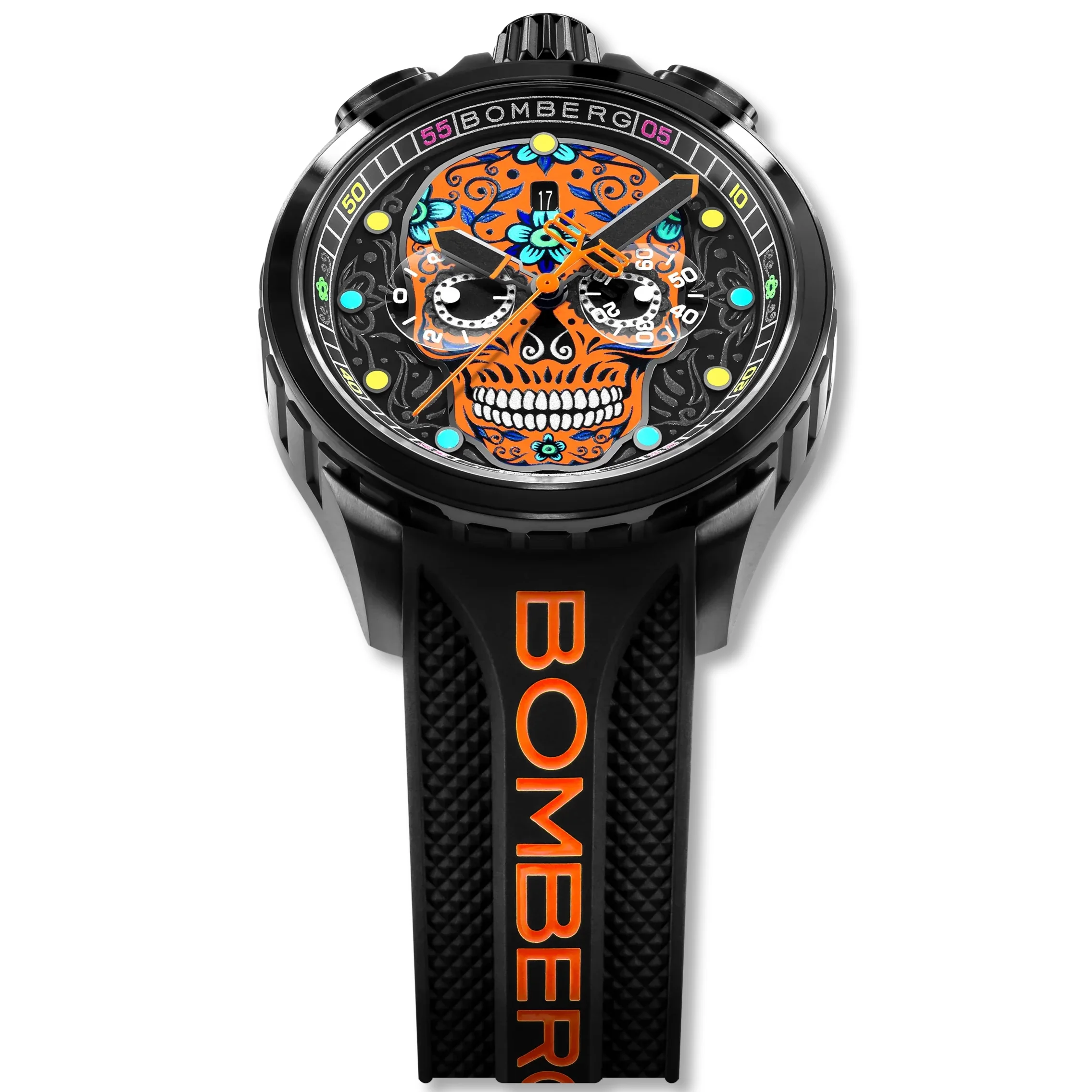 Bomberg Sugar Skull Orange Men's Limited Edition Watch - Image 2