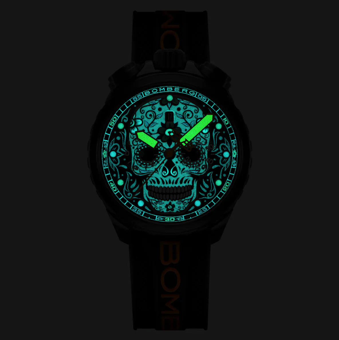 Bomberg Sugar Skull Orange Men's Limited Edition Watch - Image 6