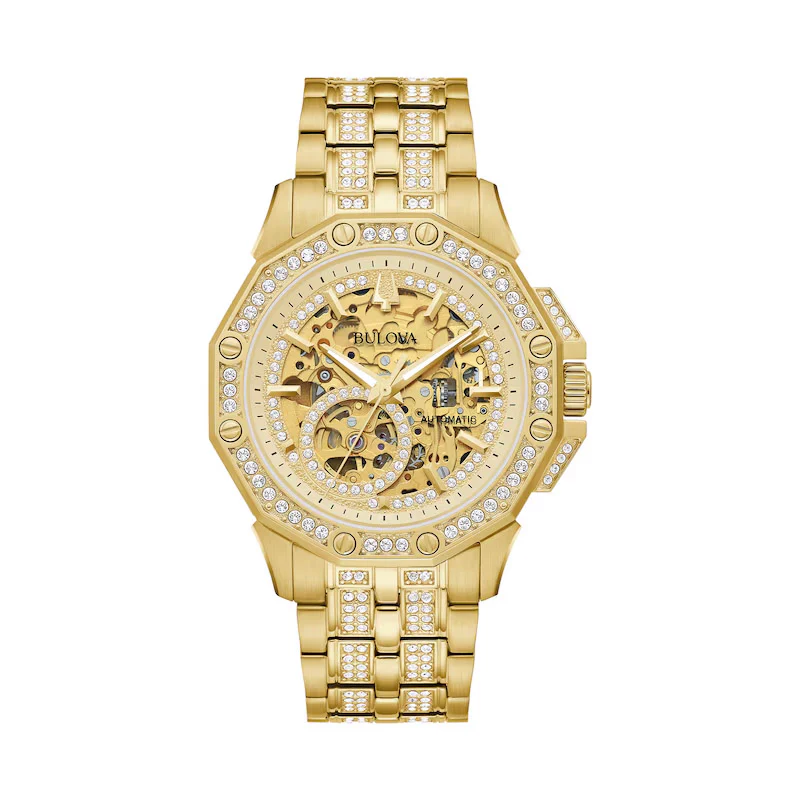 Bulova Men's Octava Crystal Gold Watch
