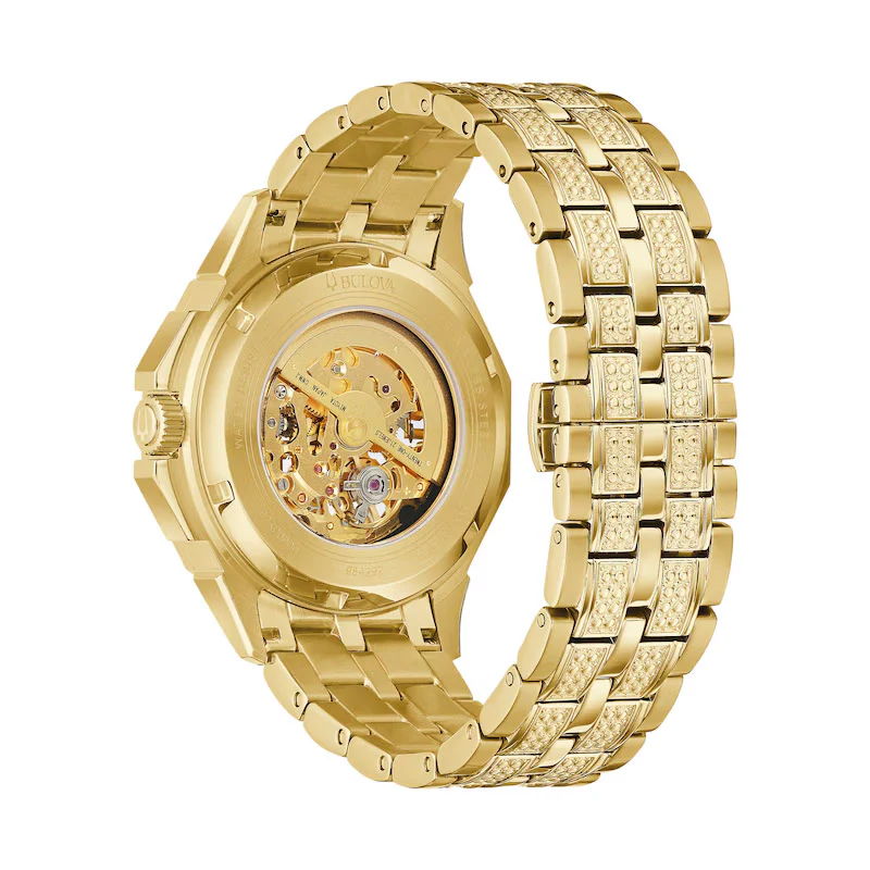 Bulova Men's Octava Crystal Gold Watch - Image 2