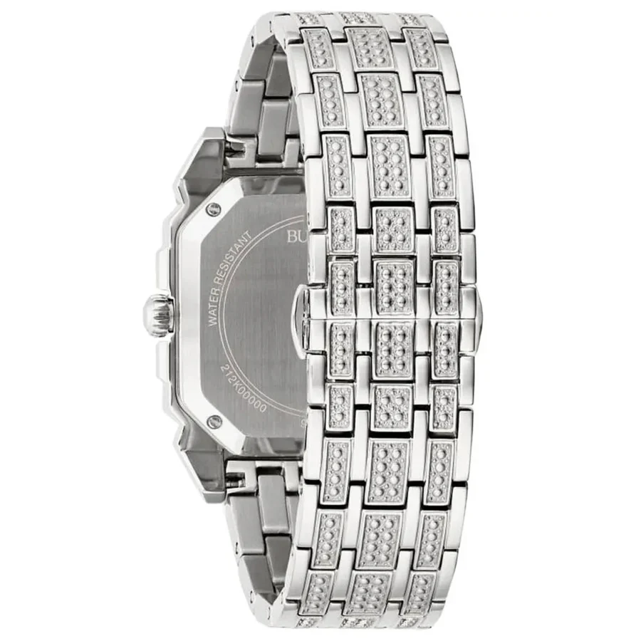 Bulova Crystal Men's Octava Silver Watch - Image 2
