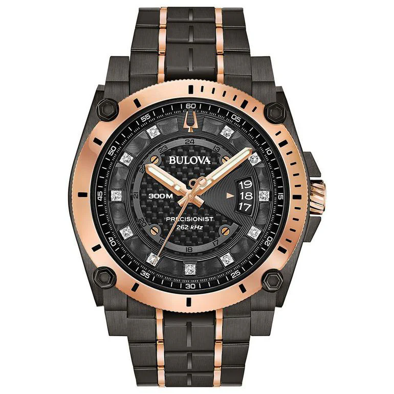 Bulova Icon Men's Black Diamond Watch