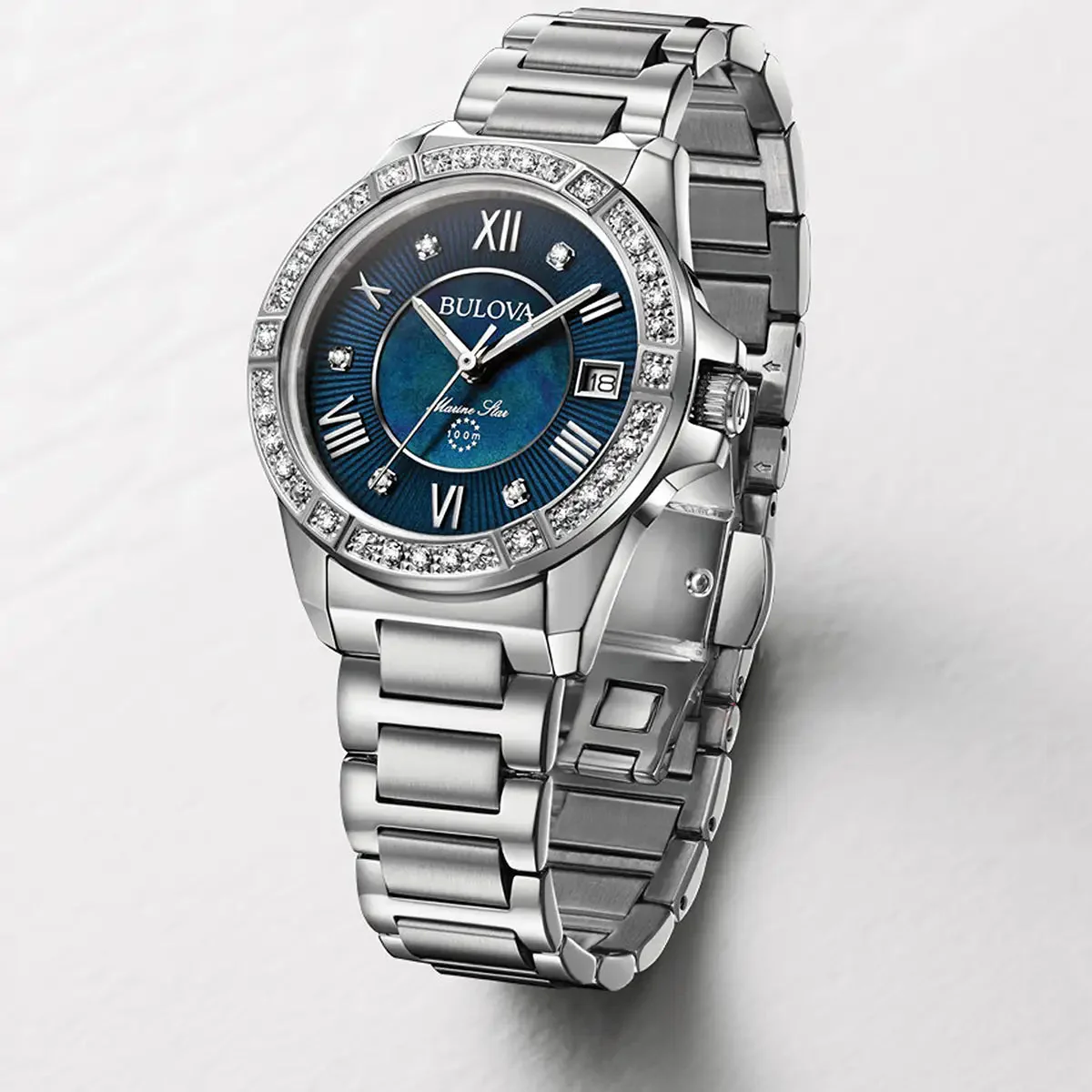 Bulova Marine Star Ladies Silver Watch - Image 4