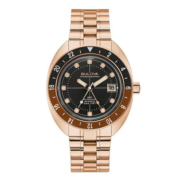 Bulova Oceanographer Automatic Men's Rose Gold Watch - Image 5