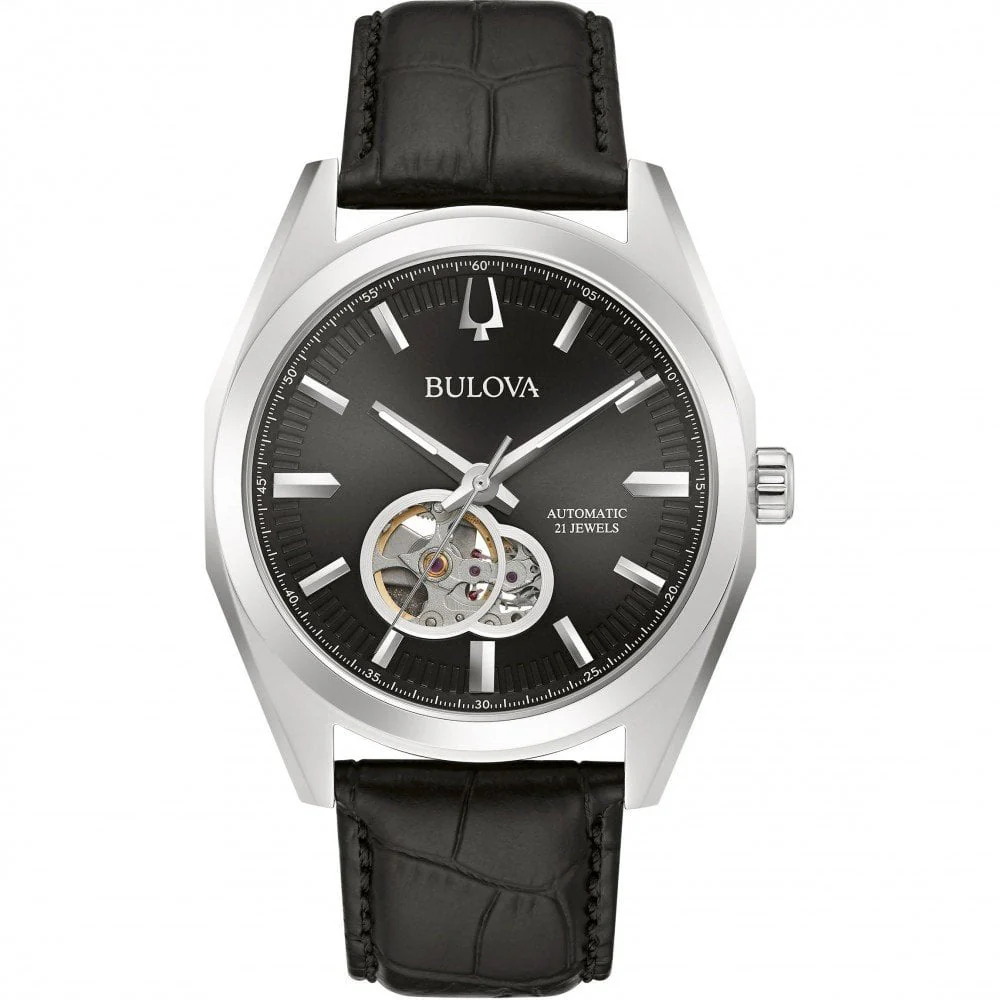Bulova Surveyor Auto Men's Black Watch - Image 5