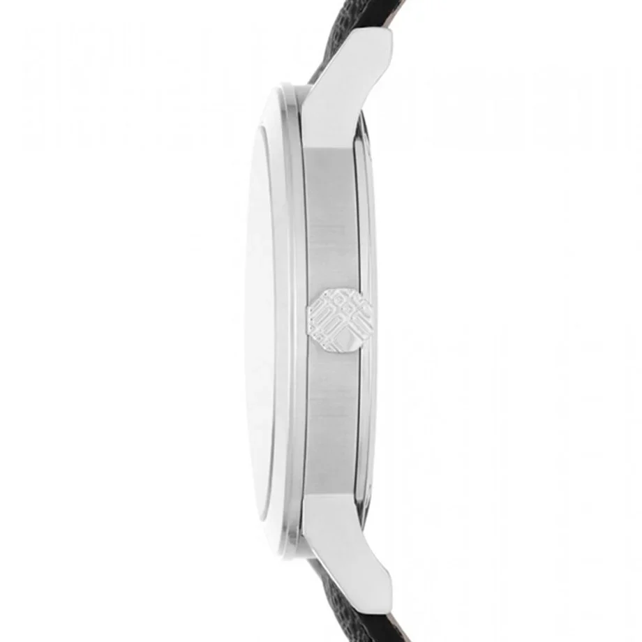 Burberry Men's Check Stamped Black White Watch - Image 3