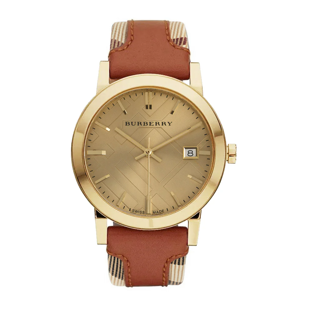 Burberry The City Check Champagne 38mm Watch