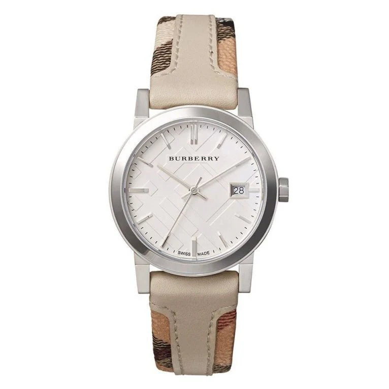 Burberry Ladies The City Haymarket Check 34mm Watch